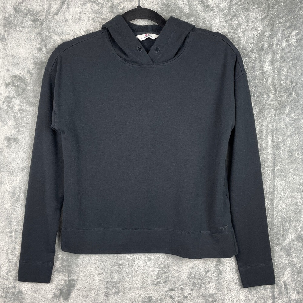 Vineyard Vines Dreamcloth Hoodie Sweatshirt Womens Size XXS Black Preppy Outdoor